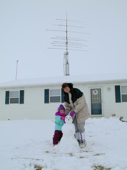 Colleen and Patrica's First Snowman!